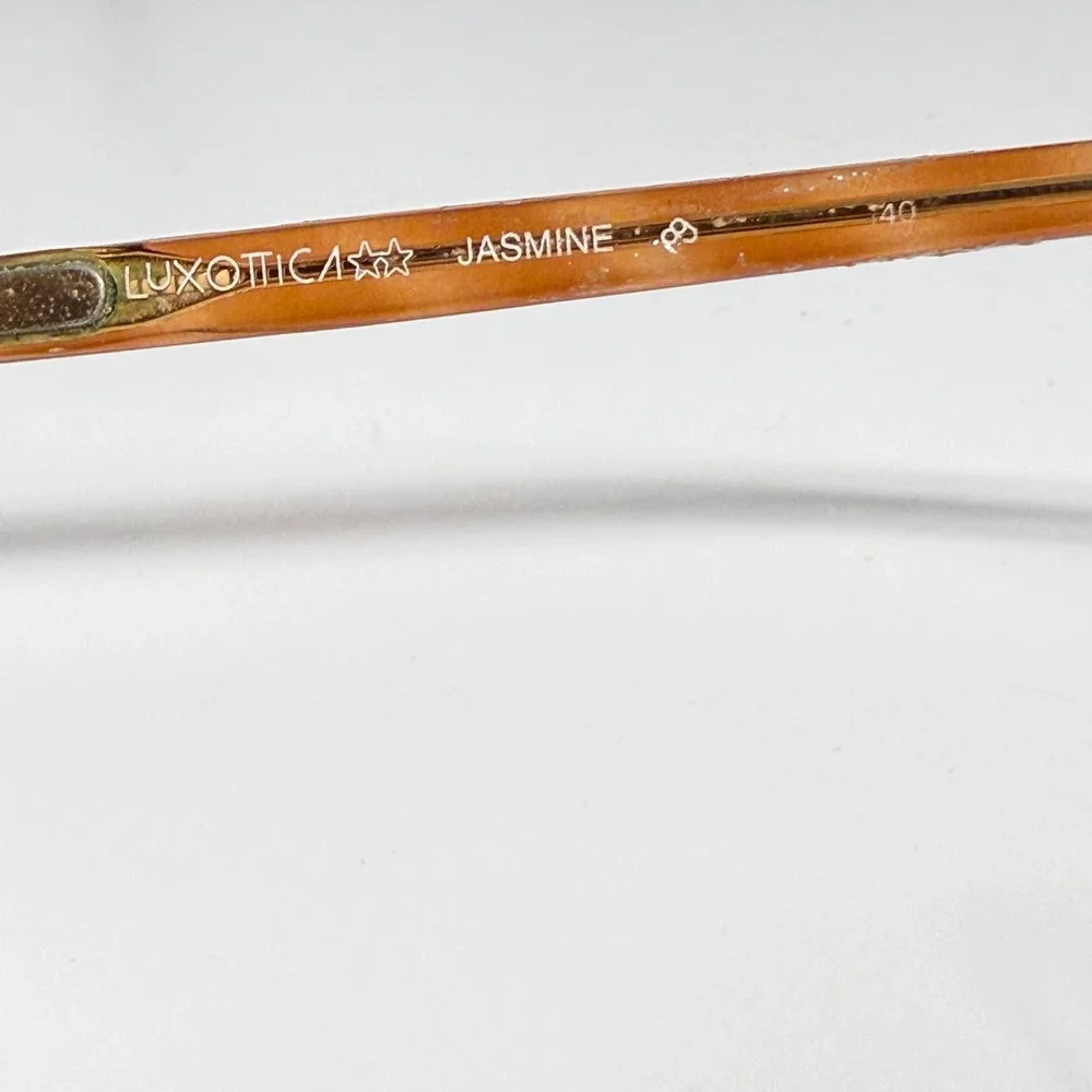 Luxottica Jasmine Vintage Eyeglass Frames‎ Amber Tortoise Italy 140 H5774 56015